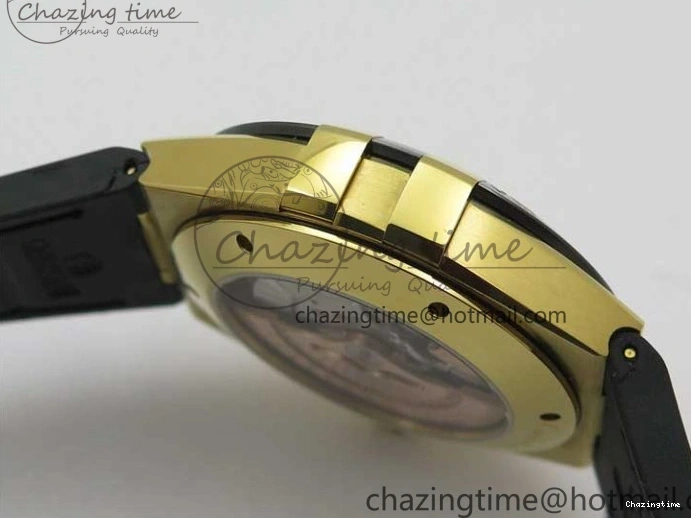 0318 HighQuality Constellation 131.33.41.21.03.001 YG TW Best Edition Black Dial On Gummy Strap A 7871